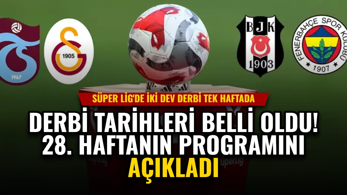 Süper Lig'de İki Dev Derbi Tek Haftada: TFF Programı Duyurdu